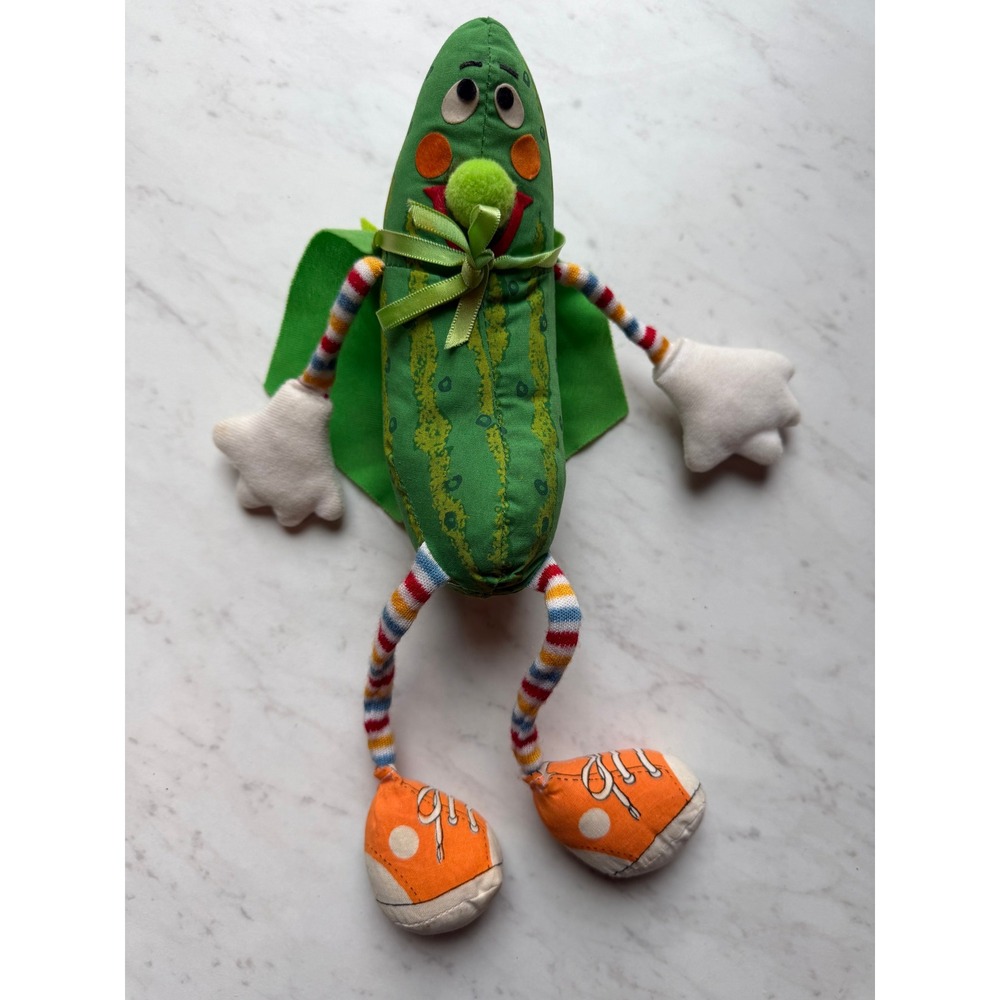 VTG Plush Stuffed Pickle Super Pickle American Greetings Nut Shells 1980 Amtoy